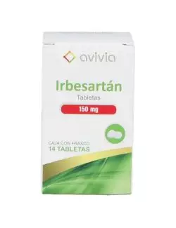 Irbersartan 150 mg Caja Con 14 Tabletas