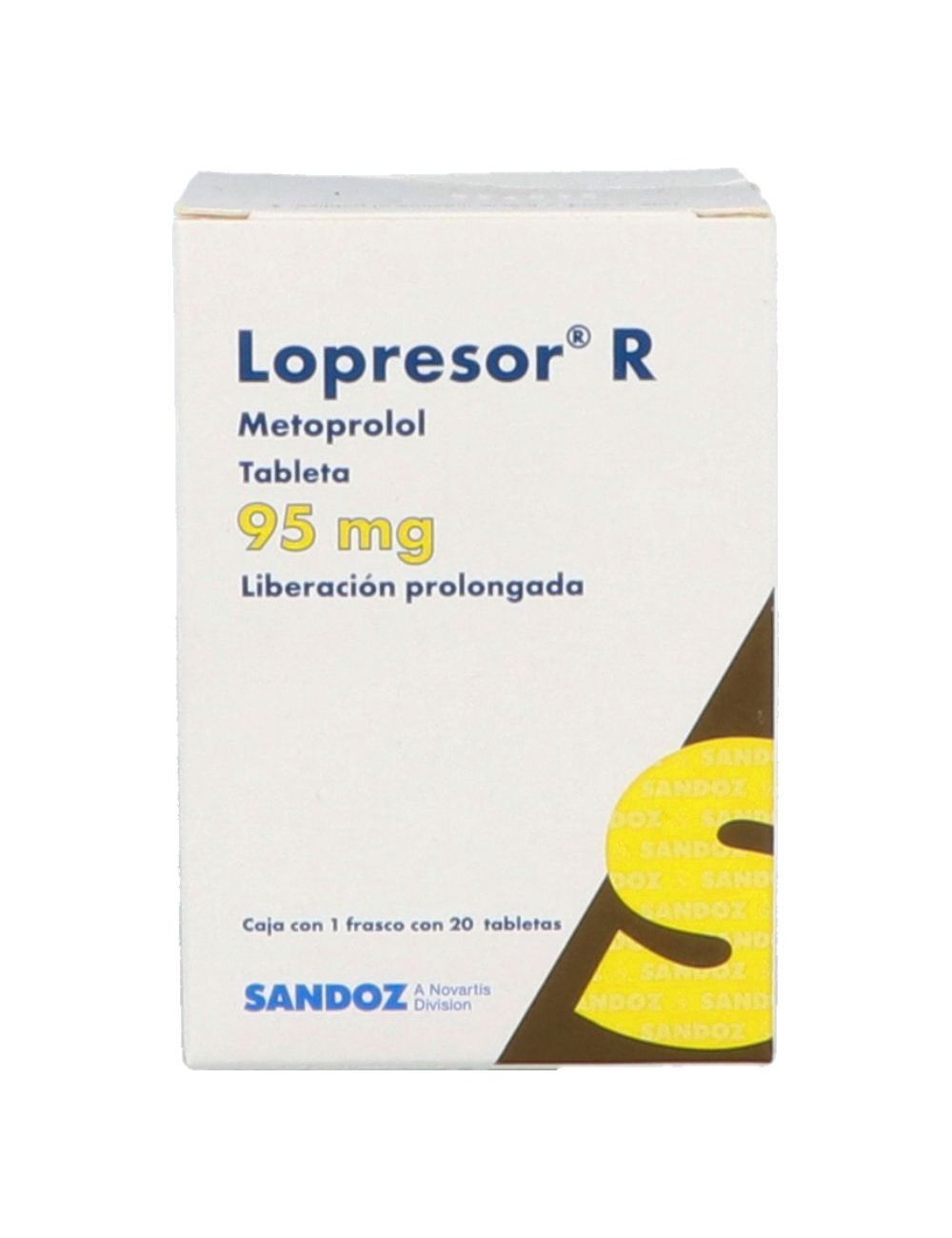 Lopresor R 95 mg 20 Tabletas