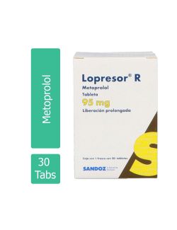 Lopresor R 95 mg 20 Tabletas