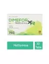 Dimefor Xr 750 mg Caja Con 30 Tabletas De Liberación Prolongada