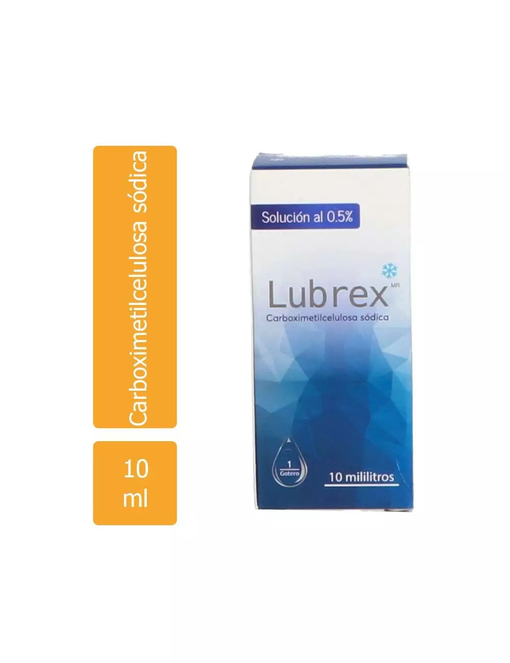 Lubrex 0.5% Solución Oftálmica Caja Con Frasco Gotero Con 10 mL