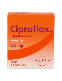 Ciproflox 500 mg Caja Con 6 Cápsulas - RX2