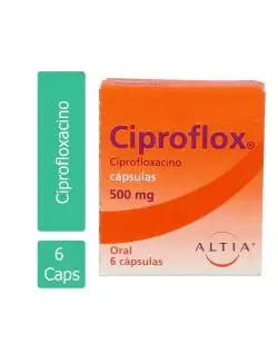 Ciproflox 500 mg Caja Con 6 Cápsulas - RX2