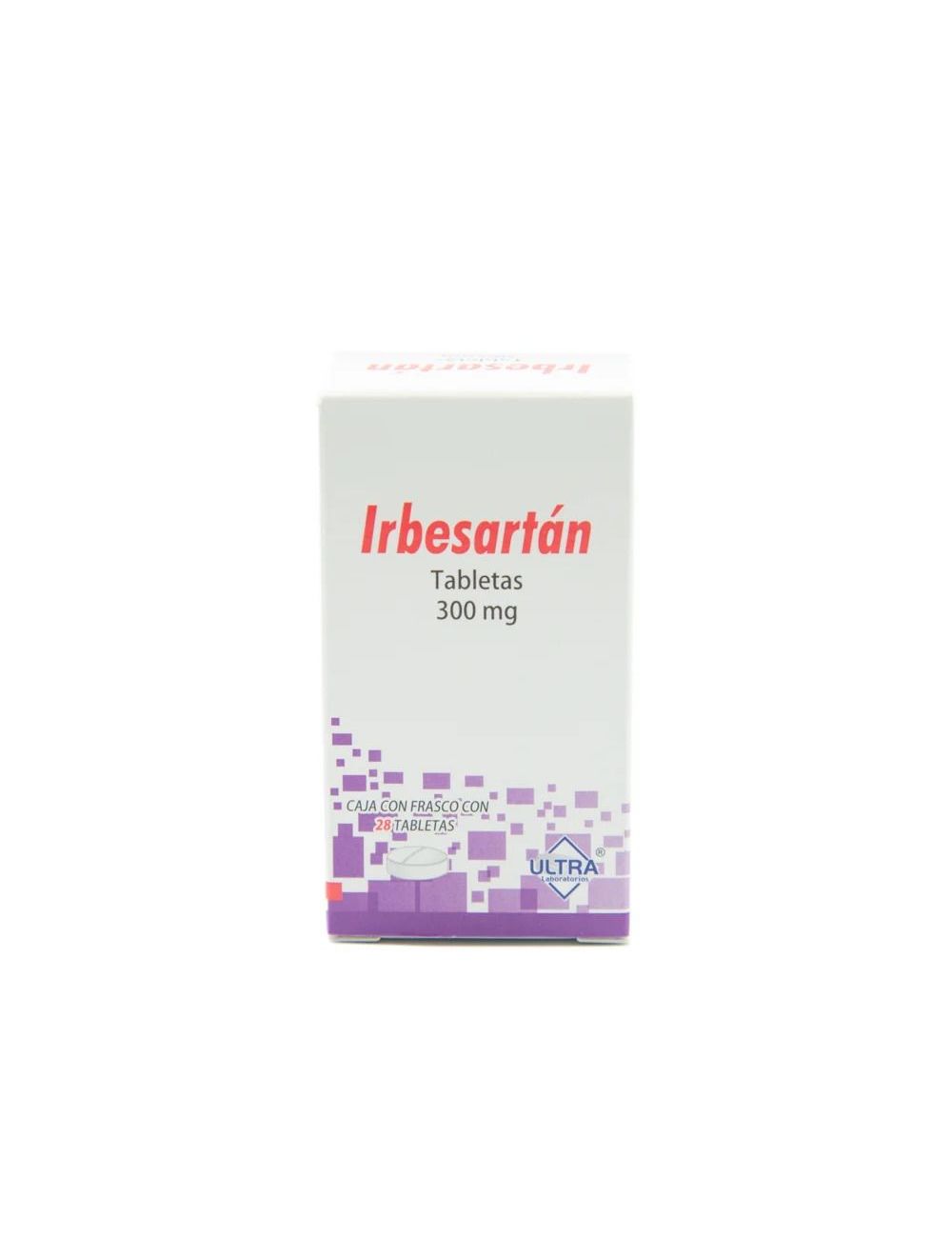 Irbersartan 300 mg Caja Con 28 Tabletas