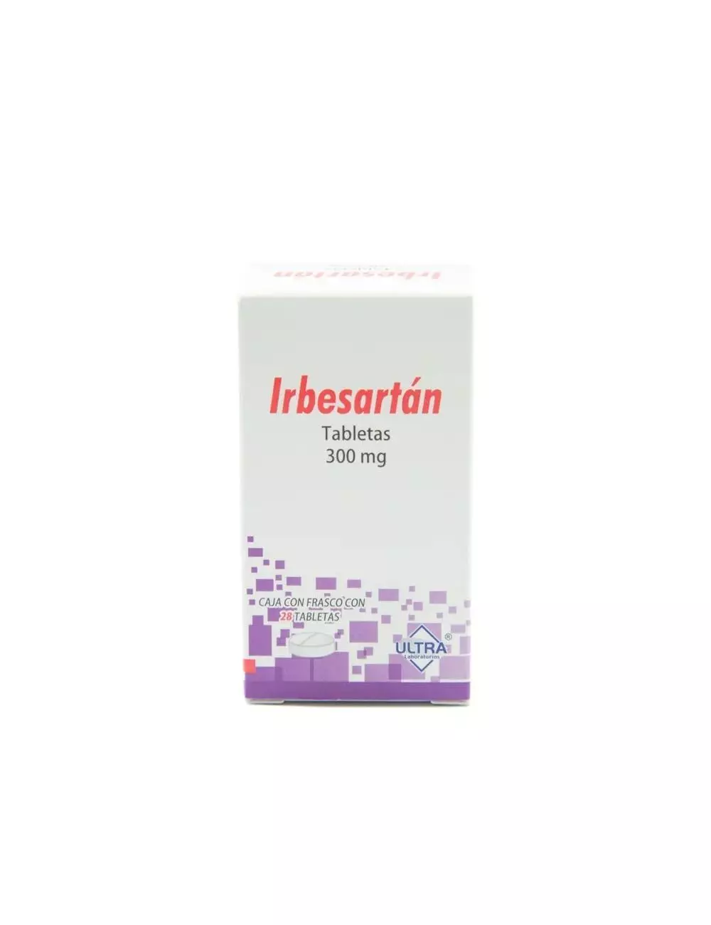 Irbersartan 300 mg Caja Con 28 Tabletas