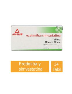 Ezetimiba/Simvastatina 10 mg/20 mg Caja Con 14 Tabletas