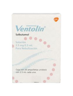 Ventolin 2.5 mg/2.5 mL Solución Nebulización 20 Ampolletas