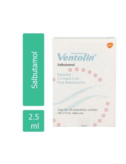 Ventolin 2.5 mg/2.5 mL Solución Nebulización 20 Ampolletas