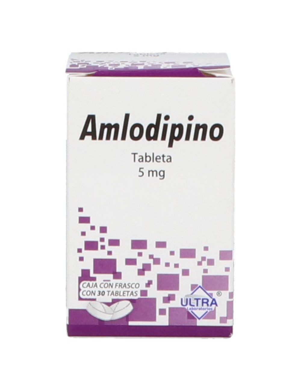 Amlodipino 5 mg Caja Con 30 Tabletas