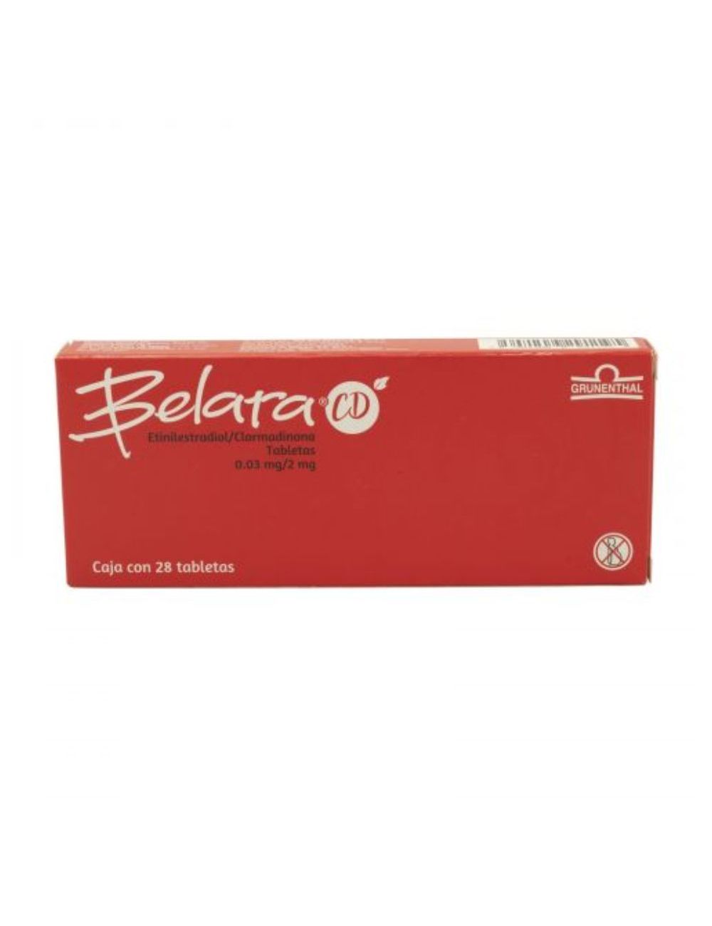 Belara Cd 0.03 mg/2 mg Caja Con 28 Tabletas