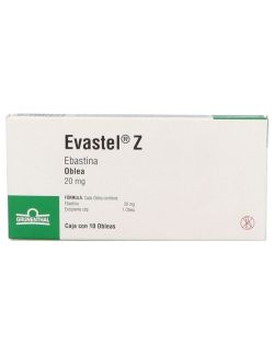 Evastel Z 20 mg Caja Con 10 Obleas