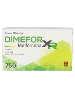 Dimefor Xr 750 mg Caja Con 60 Tabletas de Liberación Prolongada
