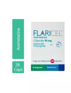 FLARICEL 90 mg - Caja con 28 Cápsulas LP | Acemetacina | Laboratorio Italmex