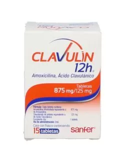 Clavulin 12H 875 mg/125 mg Caja Con 15 Tabletas - RX2