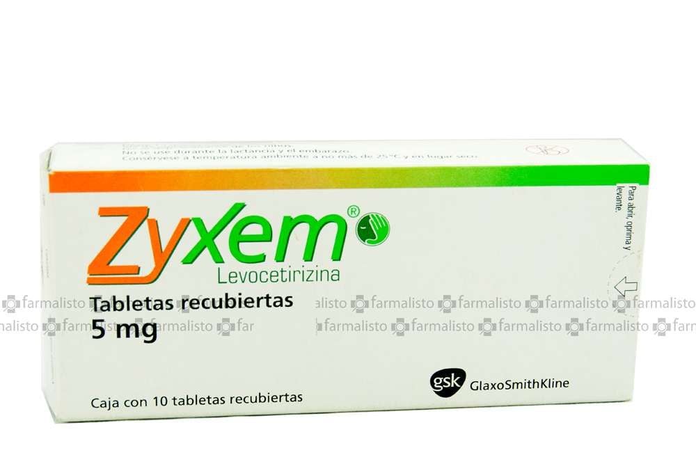 Zyxem 5mg Caja Con 10 Tabletas Recubiertas