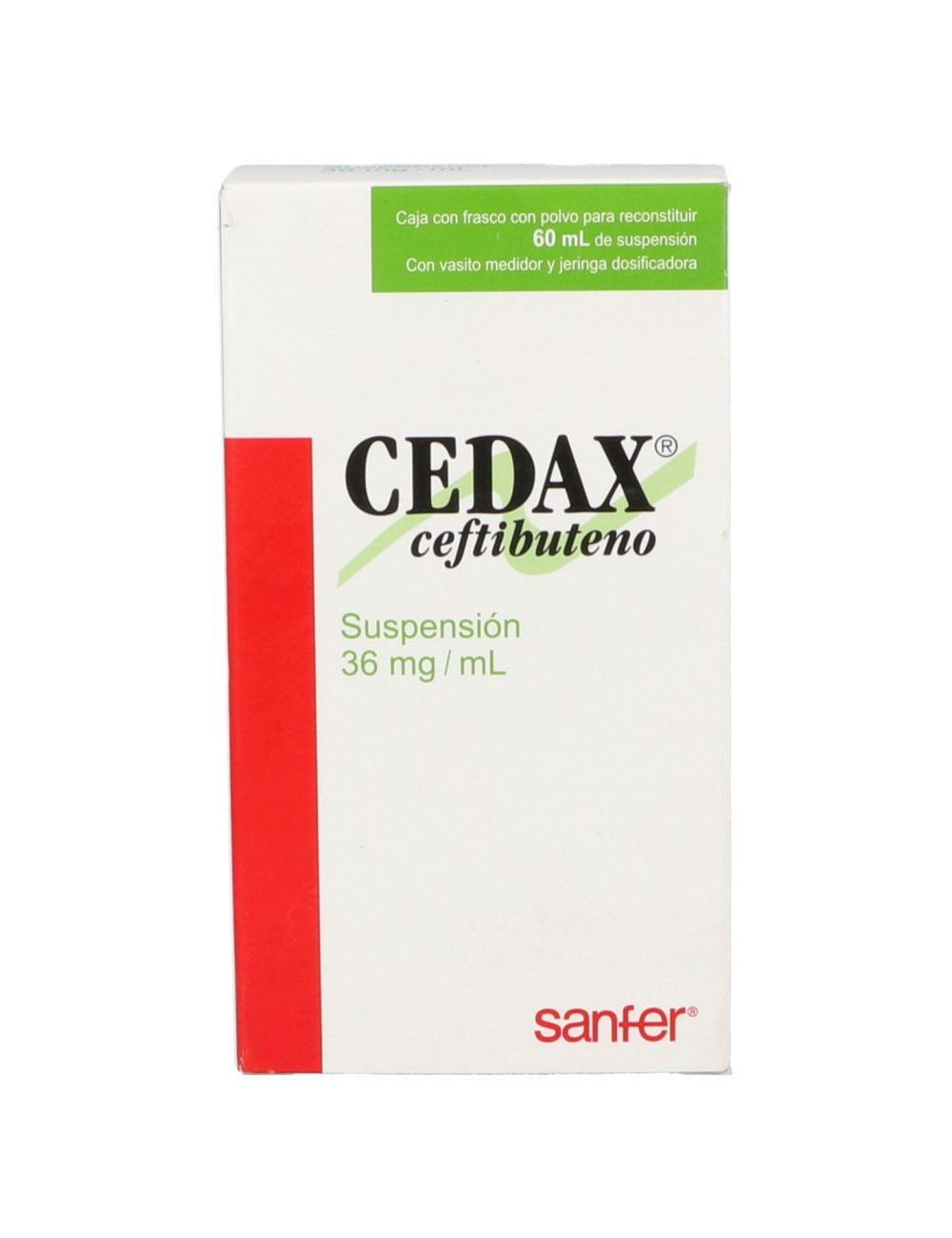 Cedax 36 mg Suspensión Caja Con Frasco Con 60 mL