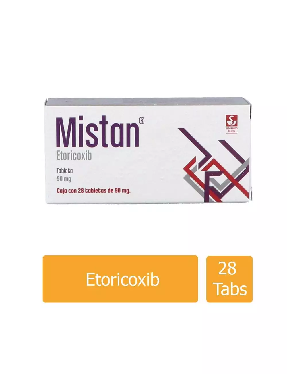 Mistan® 90 mg (Etoricoxib) - 28 Tabletas - Siegfried