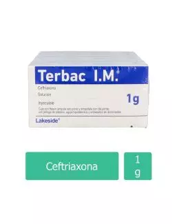 Terbac i.M® 1g (Ceftriaxona Inyectable) - Pack x3 Cajas - Lakeside- RX2