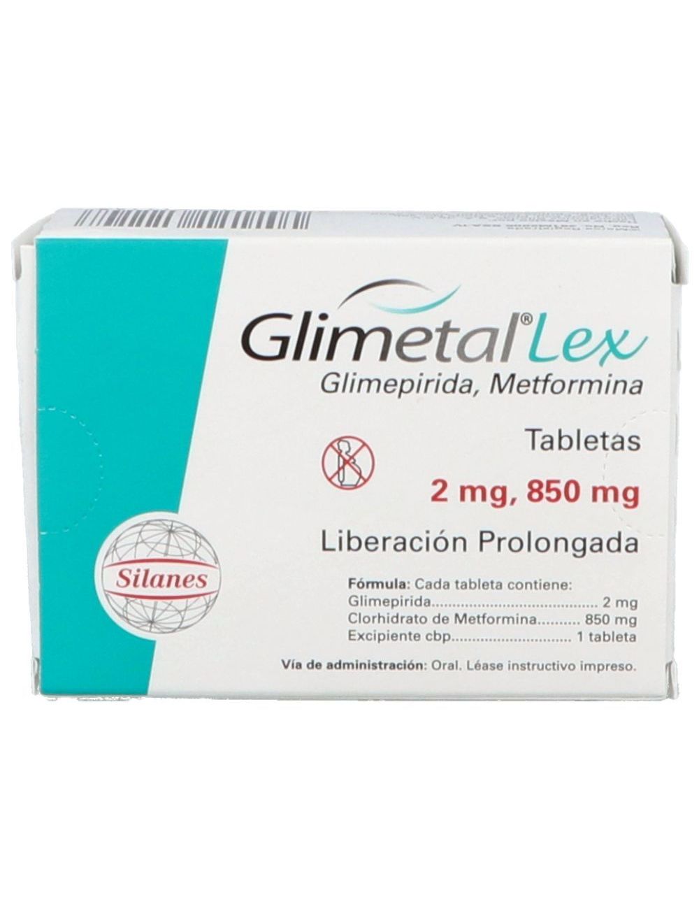 Glimetal Lex 2 mg/850 mg Caja Con 30 Tabletas