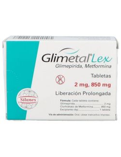 Glimetal Lex 2 mg/850 mg Caja Con 30 Tabletas