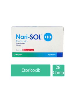 Nari-SOL® 90 mg - Caja con 28 Comprimidos (Etoricoxib) - Laboratorio Megalabs