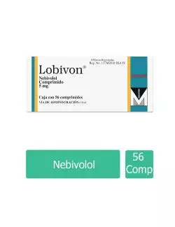Lobivon® 5 mg (Nebivolol) | 56 Comprimidos | Menarini