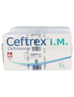Ceftrex IM Solución Inyectable Frasco Ámpula 1 g Packviales Con 5 Cajas - RX2