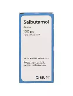 Salbutamol 100 Mcg Caja Con Frasco Con 200 Dosis