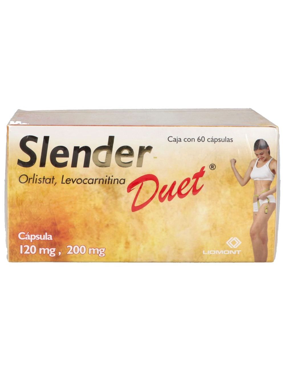 Slender Duet® 120mg/200mg - Caja con 60 Cápsulas (Orlistat + Levocarnitina) - Liomont
