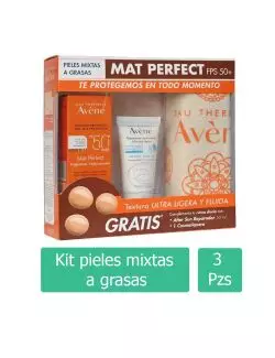 Kit Avène Mat Perfect Pieles Mixtas a Grasas 3 Piezas