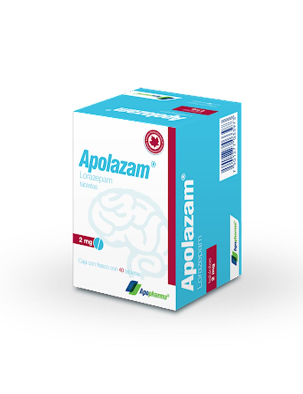 Apolazam 2 mg 40 tabletas-RX1