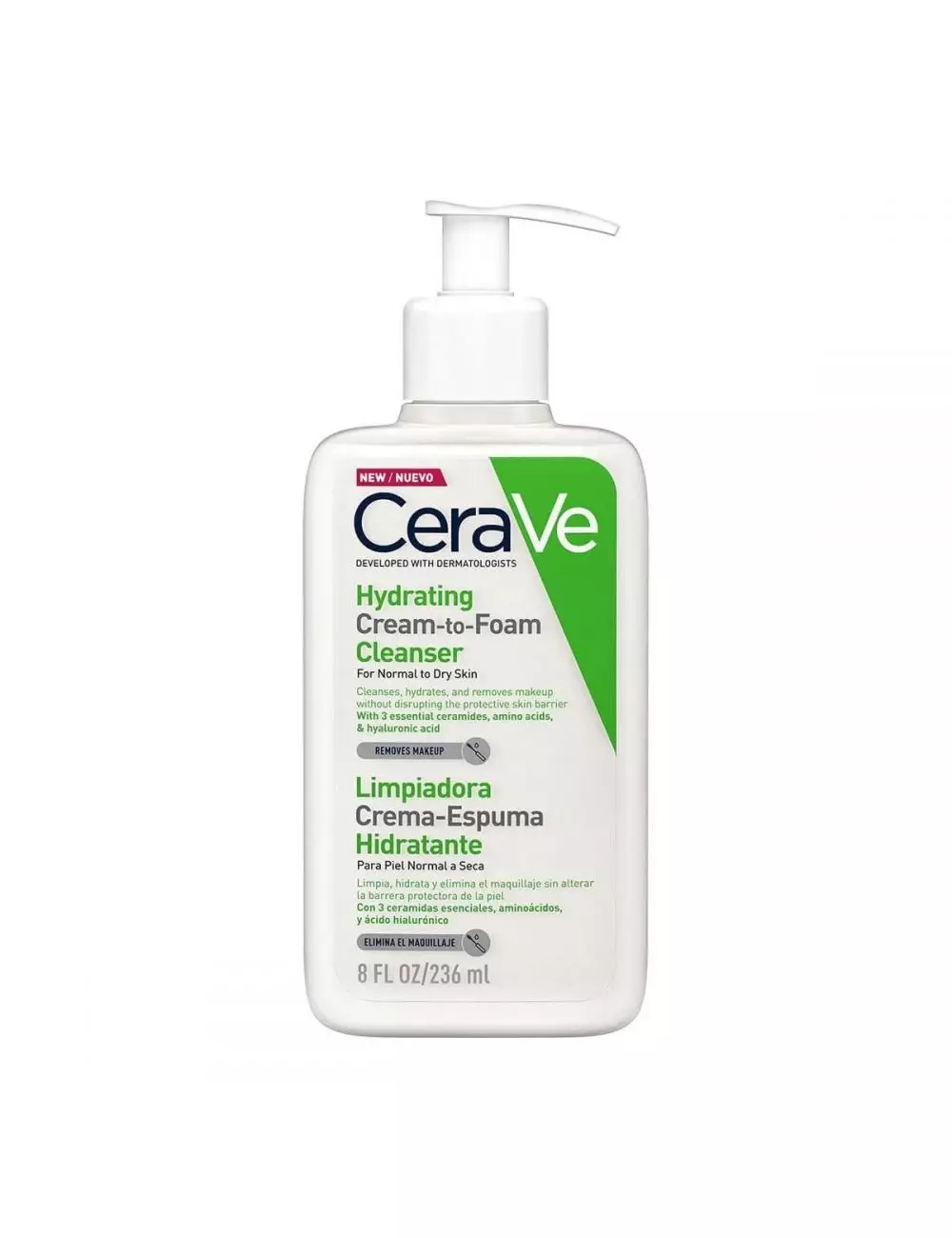 CeraVe Limpiadora Crema Espumosa Hidratante 236 mL