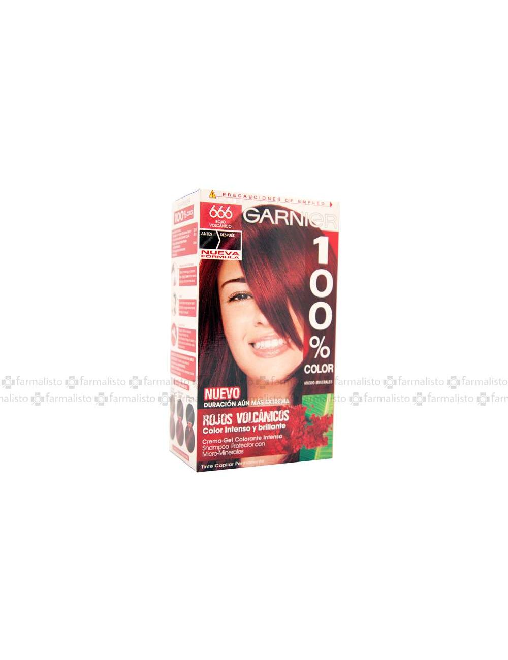 Tinte Garnier Rojo Volcánico Caja Con 5 Piezas