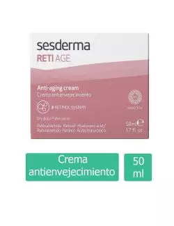RETI AGE Crema Antienvejecimiento - 50 ml - Retinol + Ácido Hialurónico - Sesderma