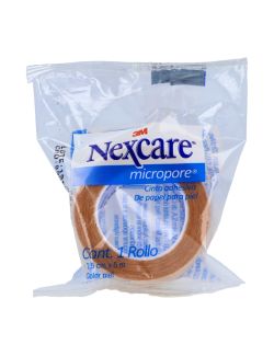 Nexcare Micropore Cinta Adhesiva De Papel Color Piel. Empaque Con 1 Rollo