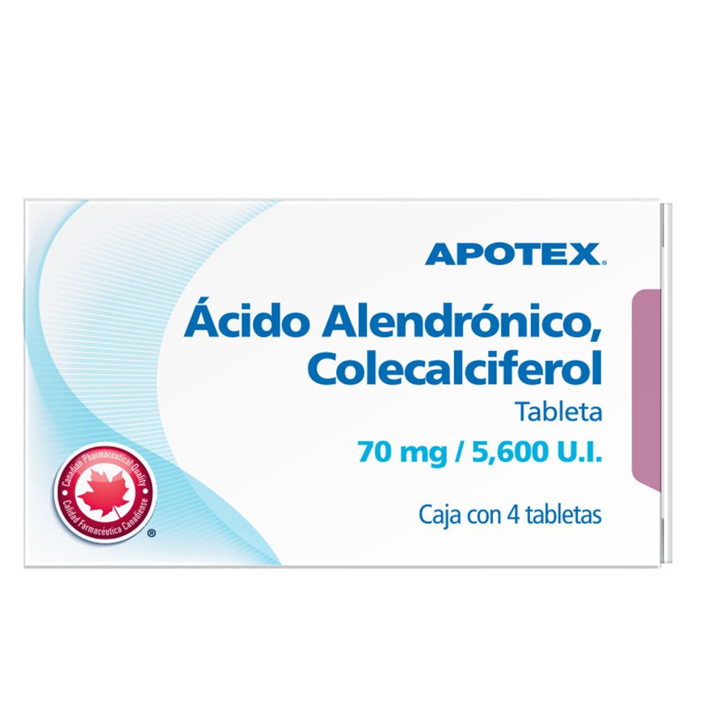 Precio Ácido Alendrónico/Colecalciferol 4 tabs | Farmalisto MX