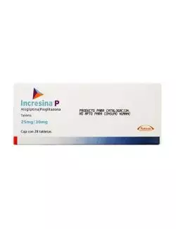 Incresina® P 25 mg/30 mg (Alogliptina/Pioglitazona) | Tabletas | Takeda