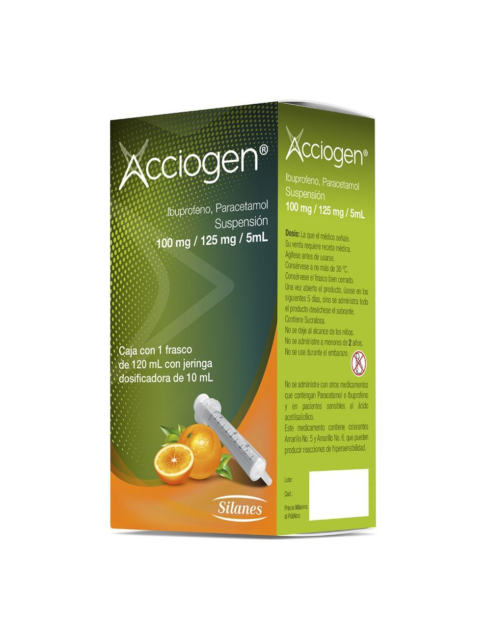 Acciogen 100 mg/125 mg/5 mL Suspensión Con 120 mL