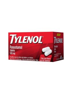 Tylenol 500 mg Caja Con Frasco Con 40 Tabletas
