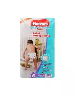 Pañales Unisex Huggies All Around Etapa 6 Con 40 Piezas