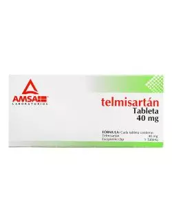 Telmisartán 40 mg Caja Con 14 Tabletas