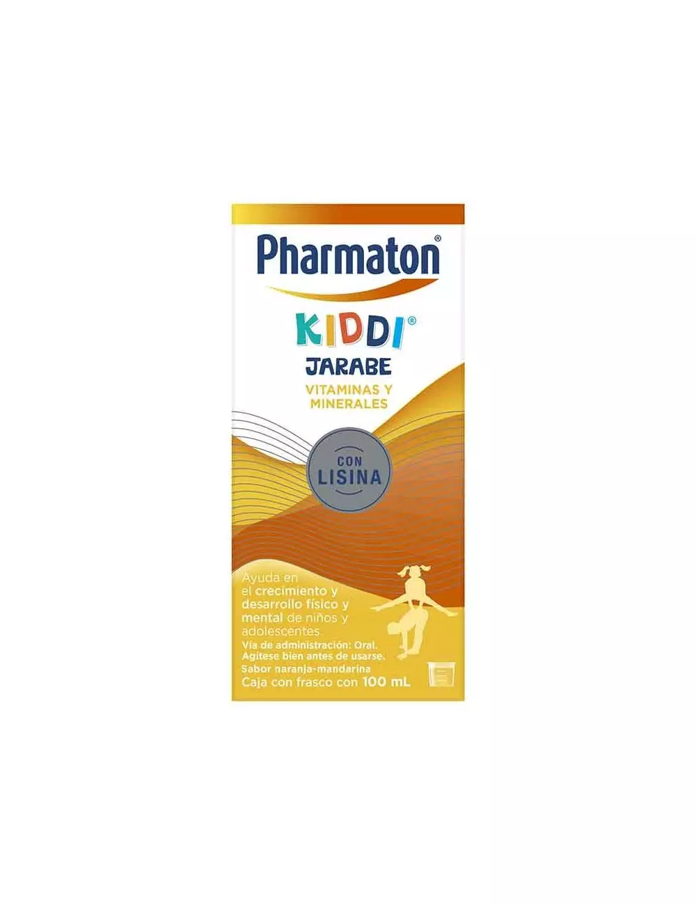 Pharmaton Kiddi Jarabe Con 100 mL Sabor Naranja-Mandarina