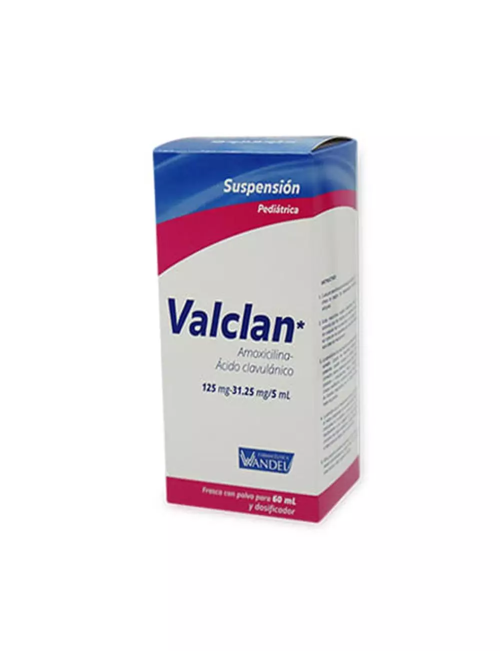 Amoxicilina / Ácido Clavulánico 125 mg / 31.5 mg Suspensión Pediátrica Caja Con Envase Con 60 mL - RX2