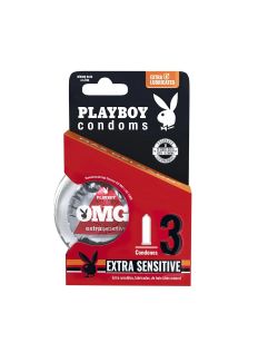 Playboy Condoms Extra Sensible  Estuche Con 3 Unidades