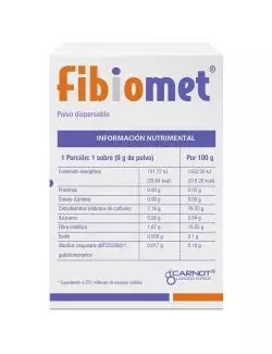 Fibiomet - Probiótico y Prebiótico - Sabor Naranja con 10 Sobres