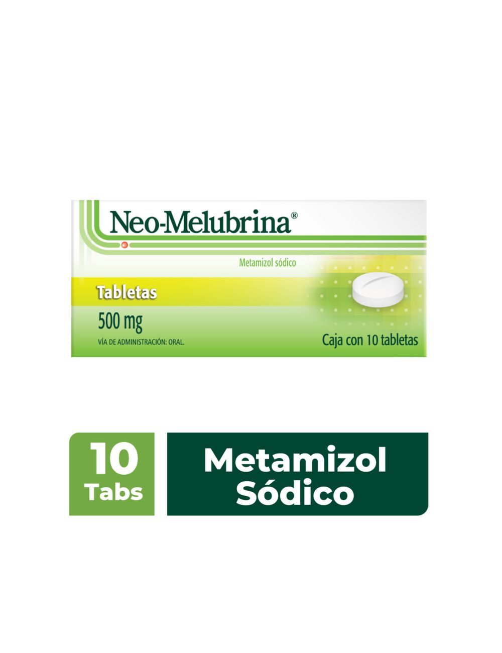 Neo-Melubrina 500 mg Caja Con 10 Tabletas