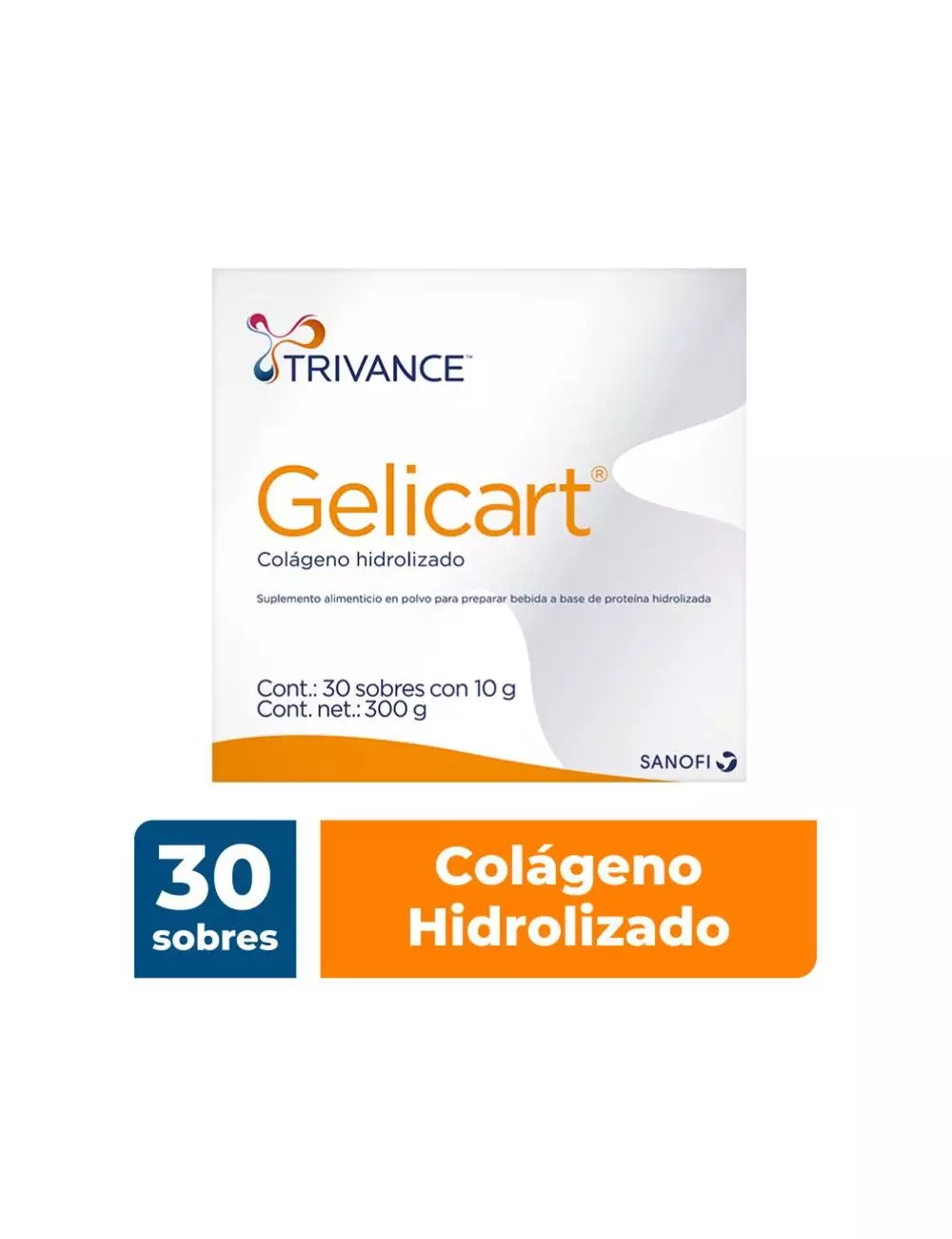 Gelicart Trivance Colágeno Hidrolizado 30 Sobres x 10 g