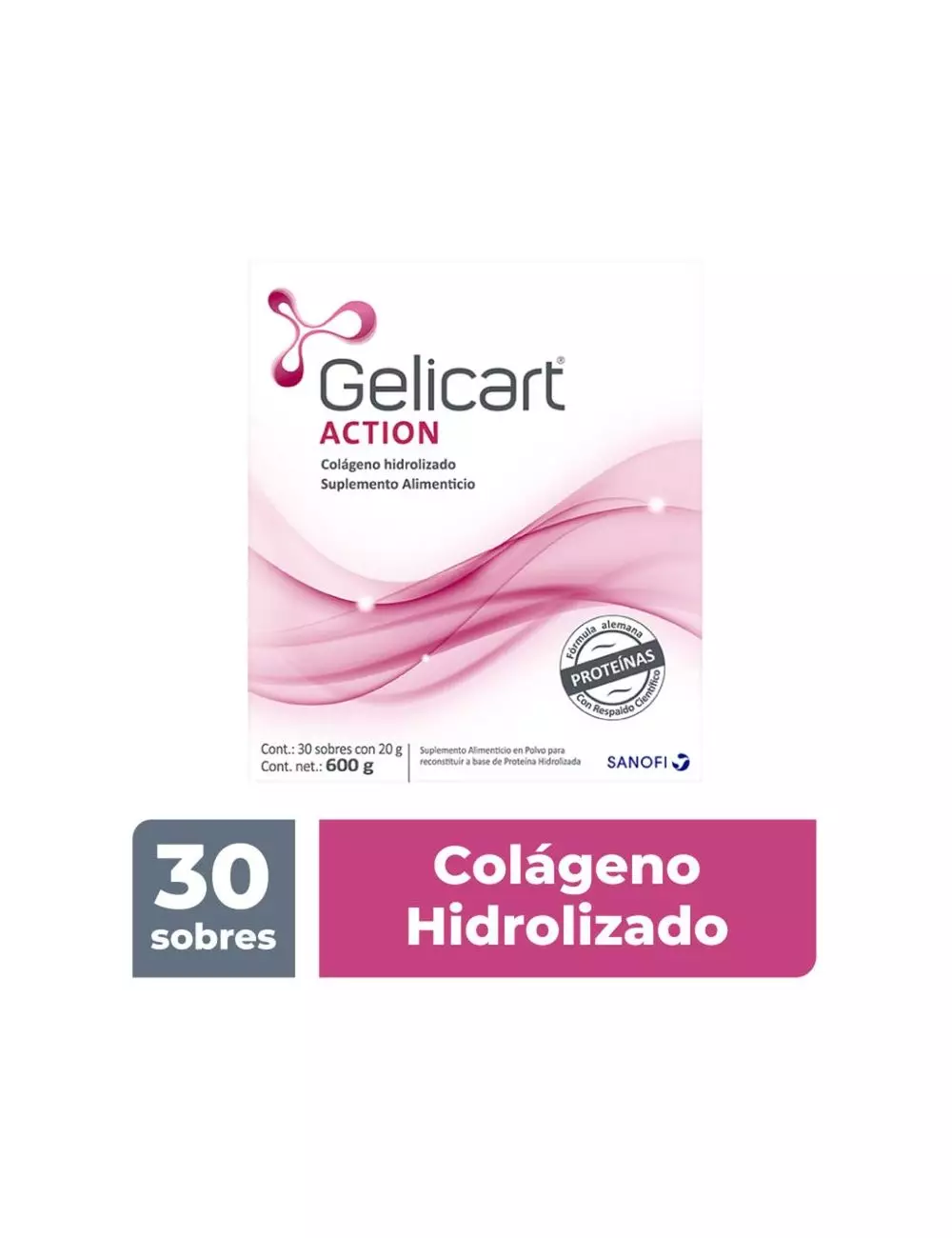 Gelicart Action Colágeno Hidrolizado 30 Sobres x 20 g
