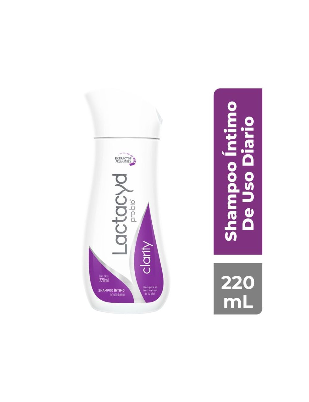 Lactacyd clarity shampoo íntimo de uso diario, 220ml