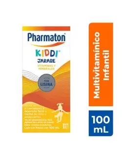 Pharmaton Kiddi Jarabe Multivitamínico para Niños y Adolescentes Naranja-Mandarina 100ml